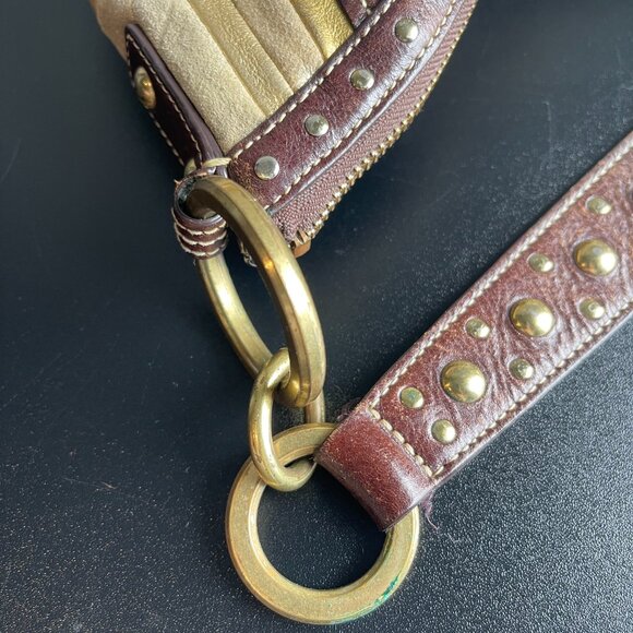 Coach Vintage Signature Jacquard w/ Metallic Detail Hobo Hand Bag - Preowned - Picture 7 of 10